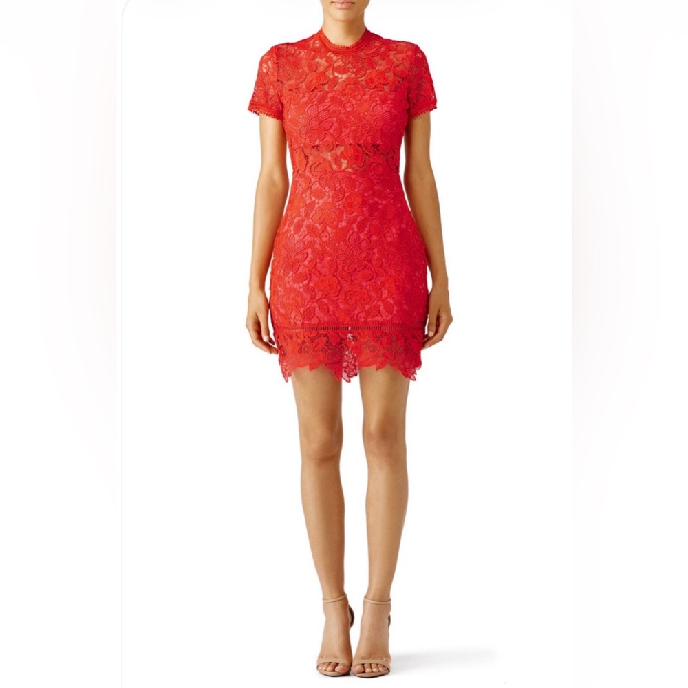 Lovers + Friends
Red Lace Sheath | Elegant Red Lace Dress